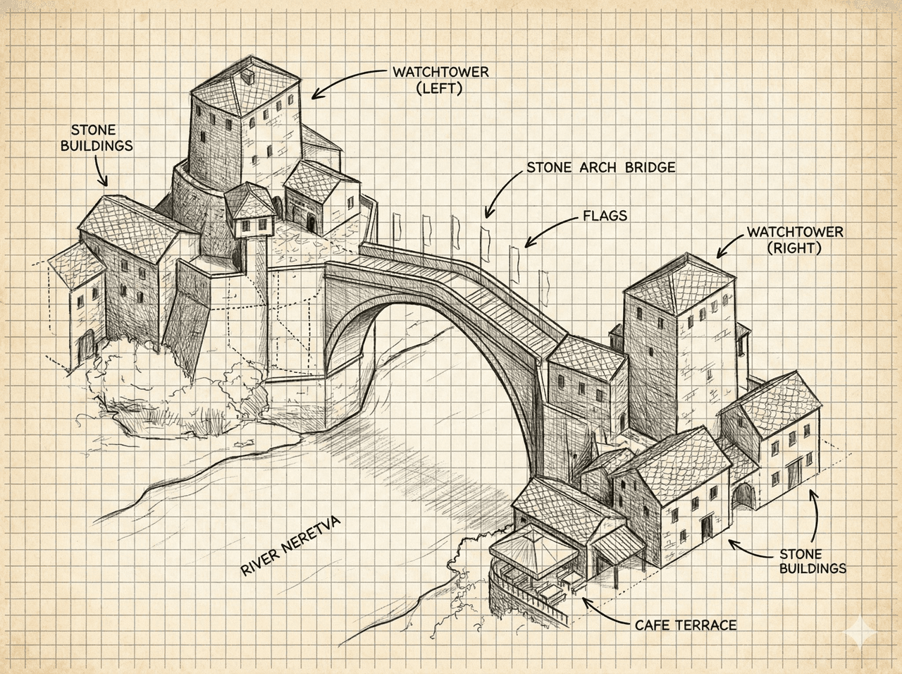 Hand-drawn Isometric View