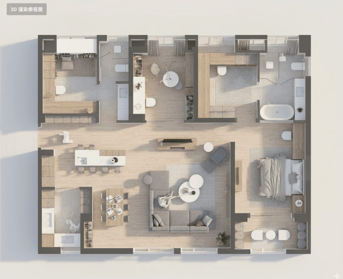 Floorplan 3D Render