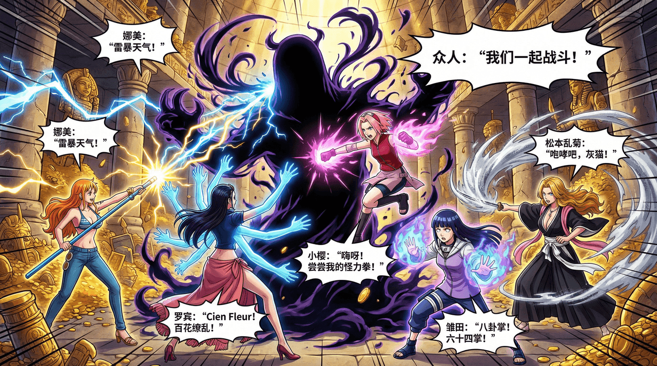 Multi-Character Crossover Comic